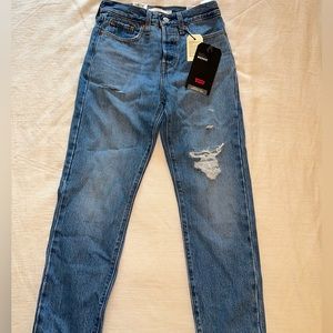 Blue Levi’s jeans